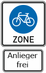 Symbol Fahrradzone