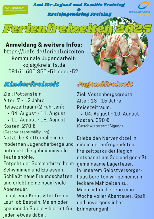 Grossansicht in neuem Fenster: Ferienfreizeiten 2025